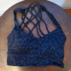 Lululemon Athletica Black Patterned Sports Bra
